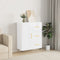 vidaXL - Dressoir - 69,5x34x90 - cm - bewerkt - hout - hoogglans - wit