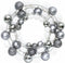vidaXL - Kerstkrans - 45 - cm - polystyreen - wit - en - grijs
