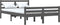 vidaXL - Bedframe - massief - hout - grijs - 150x200 - cm