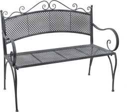 Mica Decorations Provence Tuinbank - L108 x B51 x H91 cm - Metaal - Grijs