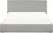 LORIENT - Bed met opbergruimte - Lichtgrijs - 160 x 200 cm - Polyester