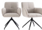 Draaibare Eetkamerstoel Charly in Taupe – 63x63x52 cm