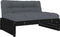 vidaXL - Middenbank - 120x80 - cm - massief - grenenhout - zwart