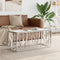 vidaXL - Salontafel - 110x45x45 - cm - roestvrij - staal - en - glas - zilverkleurig