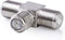 Nedis Satelliet- en Antenne-Adapter - F-Female - 2x F-Female - Vernikkeld - 75 Ohm - T-Splitter - Metaal - Zilver - 10 Stuks - Polybag
