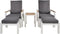 Lesli Living Duo Loungeset Aluminium Ligbedden Coda Wit incl. Tafeltje