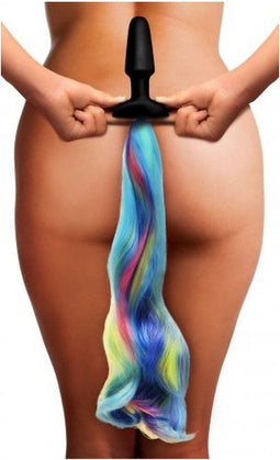 XR - TAILZ - PONY TAIL PLUG RAINBOW SILICONE