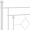vidaXL - Bedframe - met - hoofd- - en - voeteneinde - metaal - wit - 100x200 - cm