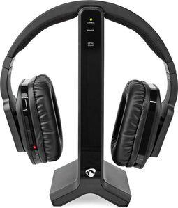 Nedis RF TV-Koptelefoon - Draadloos Over-Ear - 25m bereik - Zwart