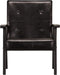 vidaXL Fauteuil echt leer zwart