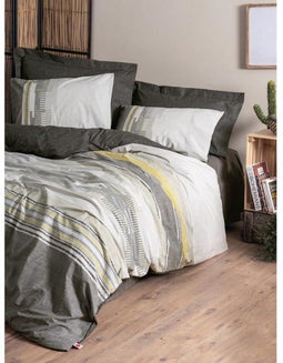 King Reinforced - Dekbedovertrekset - 100% versterkt katoen - 240 x 220 cm + 2 kussenslopen 60 x 60 cm - Mink (2 stuks)