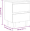 vidaXL - Nachtkastjes - 2 - st - met - houten - poten - 40x35x50 - cm - bruineikenkleur
