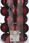 House of Seasons - Plastic Kerstballen Set - 25 stuks - Ø8 cm - Donkerrood (25 stuks)