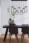 Light & Living Hanglamp Marley - Zwart - 84x15x57cm - 7L - Luxe - Hanglampen Eetkamer, Slaapkamer, Woonkamer