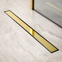 Mirlux Douchegoot - 80 cm - RVS 304 - Goud - Tegelrooster (omkeerbaar)