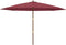 vidaXL - Parasol - met - houten - paal - 400x273 - cm - bordeauxrood