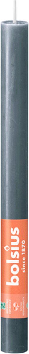 Bolsius - lichtblauw rustiek tafelkaarsen- dinerkaarsen 9 stuks (13 uur) - Slate Blue