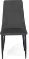 Set van 2 eetkamerstoelen CLAYTON Fluweel Donkergrijs