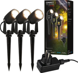 Briloner Connect to Shine - Tuinspot - 3x LED - IP65 - warm wit licht - Ø4x2.5 cm (set van 3)