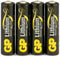 GP Primary Lithium AA - Batterijen - 4 stuks - Zwart