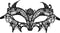 Maskarade Astre - Erotisch Masker - Kant - Zwart - One Size
