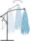 vidaXL - Parasol - met - stalen - paal - 290x290x238 - cm - blauw