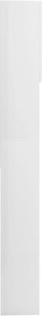 vidaXL - Wasmachinekast - 64x25,5x190 - cm - hoogglans - wit