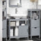 SoBuy FRG128-II-SG - Wastafelonderkast - 2 Schuifdeuren - Grijs 60x60x30cm