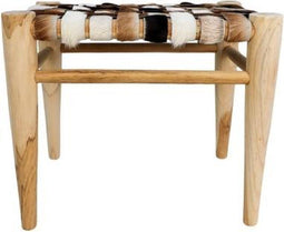 HSM Collection Decoratieve bank - 50x35 cm - geitenhuid