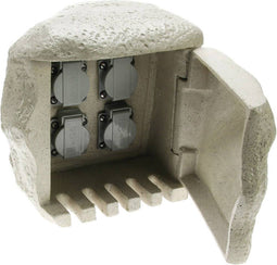Heitronic 36314 Buitenstopcontact Granietgrijs (mat) Steenlook