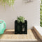 vidaXL - Plantenbak - met - hekontwerp - 30x30x30 - cm - massief - grenenhout - zwart