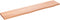 vidaXL - Wandschap - 100x20x2 - cm - behandeld - massief - eikenhout - lichtbruin