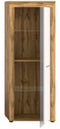 Furnilux Jam - Vitrinekast - 35x60x159cm - Wit eiken