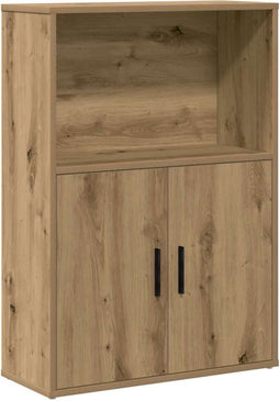 vidaXL - Boekenkast - 60x24x85 - cm - bewerkt - hout - artisanaal - eikenkleurig