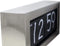 NeXtime - Tafel/wandklok - 36 x 16.5 cm - Metaal - Zilver - 'Big flip'