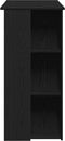 vidaXL - Bartafel - met - Plank - - - Zwart - Eiken, - 102x50x103,5 - cm, - Gemaakt - van - Samengesteld - Hout
