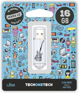 Tech1Tech TEC4006-16 - Usb-stick - 16GB - Wit