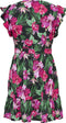 ONLY ONLLINDA - ONLLINDA CAPSLEEVE V-NECK DRESS - Korte jurk met V-hals en ruffle details - Maat L