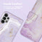 iMoshion Hoesje Geschikt voor Samsung Galaxy A32 (5G) Hoesje Met Pasjeshouder - iMoshion Design Bookcase smartphone - Paars / Purple Marble