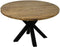 Ronde eettafel Oakland - ø130x76 - Naturel/Zwart - Teak/Metaal