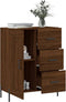 vidaXL - Dressoir - 69,5x34x90 - cm - bewerkt - hout - bruin - eikenkleur