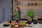 Capi Europe - Vaas bol Groove Black & Gold - 30x25 - Zwart - Opening Ø21.5 - Bloempot voor binnen - 5 jaar garantie - BGVBL104
