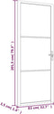 vidaXL - Binnendeur - 83x201,5 - cm - ESG-glas - en - aluminium - wit