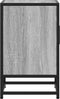 vidaXL - Nachtkastjes - 2 - st - 40x31x50 - cm - bewerkt - hout&metaal - grijs - sonoma