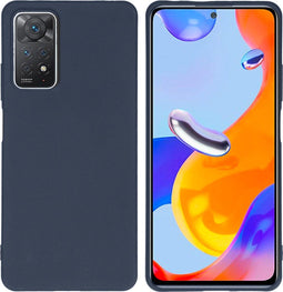 iMoshion Hoesje Geschikt voor Xiaomi Redmi Note 11 Pro Hoesje Siliconen - iMoshion Color Backcover - Donkerblauw