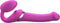 Strap-On-Me - Vibrerende Strapless Strap-on Voorbinddildo Met Luchtdruk Stimulatie - Roze