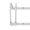 Woltu FZ1132m1 - Fietsenrek - Gegalvaniseerd staal - 60 x 30 x 20 cm - Zilver