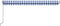 vidaXL - Luifel - automatisch - uittrekbaar - 500x350 - cm - blauw - en - wit
