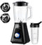 Safecourt Kitchen Blender - 1,5L Glas & 600ml To-Go beker - 1200W Krachtig & Stil - Zilver