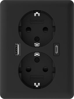 2USB EasyCharge DUO EU 18W 3,0A - Matt Black